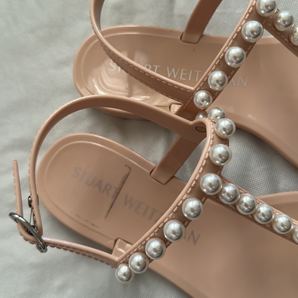 Stuart Weitzman
Goldie Pearly Stud Jelly Sandals, size 7 & size 6, color Poudre - Picture 6 of 8